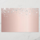 Papier Budget anniversaire rose or argent argent enregist (Dos)