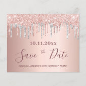 Papier Budget anniversaire rose or argent argent enregist (Devant)