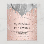 Papier Budget anniversaire rose or argent parties scintil (Devant)