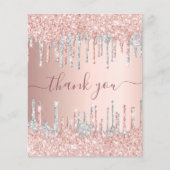 Papier BUDGET anniversaire rose or argent parties scintil (Devant)