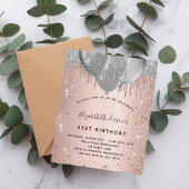 Papier Budget anniversaire rose or argent parties scintil