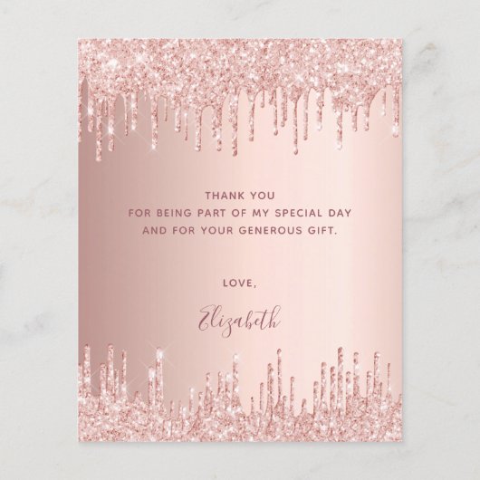 Papier BUDGET Anniversaire rose or parties scintillant ca (Dos)