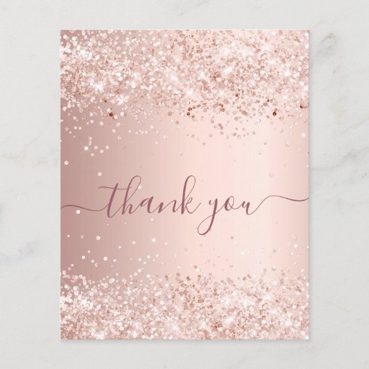 Papier BUDGET Anniversaire rose or parties scintillant po (Devant)