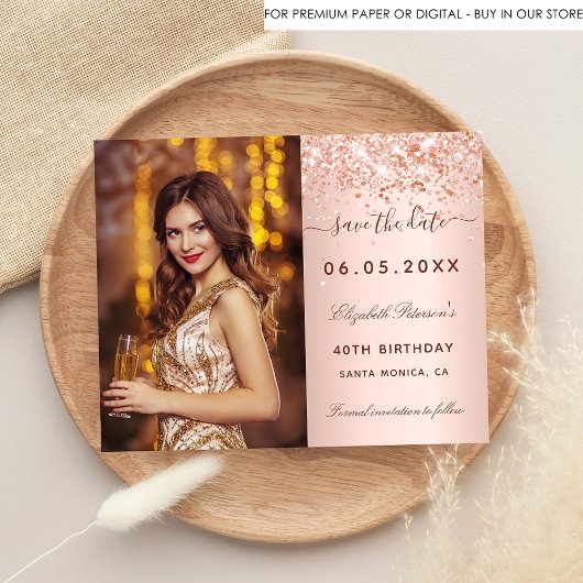 Papier Budget anniversaire rose photo broussaillée Enregi