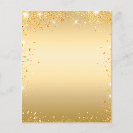 Papier Budget anniversaire tournesol eucalyptus or partie (Dos)