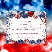 Budget anniversaire USA rouge blanc bleu enregistr