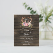 Papier Budget Antlers Pays Chic Mariage Invitations (Debout devant)