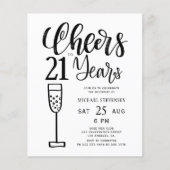 Papier Budget applaudit à l'invitation de 21 ans annivers (Devant)