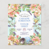 Papier Budget Aqua Beach Rose Seashell Pearl Mariage (Devant)