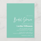 Papier Budget Aqua bleu Mid Mod Fête des mariées géométri (Devant)