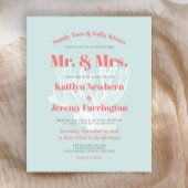 Papier Budget Aqua Coral Beach Invitation de mariage