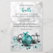 Papier Budget Aqua Deck New Halls Moving Holiday Card (Devant)