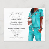 Papier Budget Aqua Scrubs Infirmière Invitation de la pho (Devant)