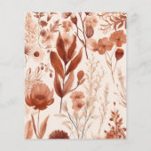 Papier Budget Aquarelle Bourgogne Fleur sauvage Mariage (Dos)