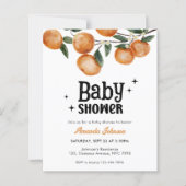 Papier Budget Aquarelle Citrus Orange Baby shower (Devant)