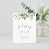 Papier Budget Aquarelle Eucalyptus Mariage de verdure (Debout devant)