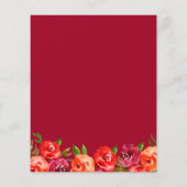 Papier Budget Aquarelle Fleurs Mariages Invitations (Dos)