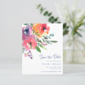 Papier Budget Aquarelle Fleurs Moderne Enregistrer La Dat (Debout devant)