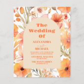 Papier Budget Aquarelle Fleurs sauvages orange rose Maria (Devant)