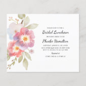 Papier Budget Aquarelle Florale Bridal Brunch Invitation (Devant)