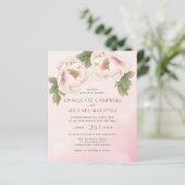 Papier BUDGET Aquarelle Florale photo mariage invite (Debout devant)