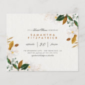 Papier Budget Aquarelle Magnolia Fête des mariées florale (Devant)