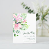 Papier Budget Aquarelle Magnolia Fleurs rose Date de sauv (Debout devant)