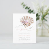 Papier Budget Aquarelle Mer Vous Bientôt Baby showers Inv (Debout devant)