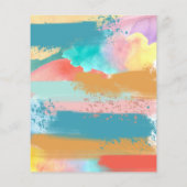 Papier Budget Aquarelle Peinture Partie Anniversaire (Dos)