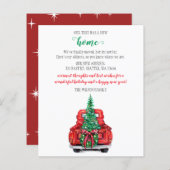 Papier Budget Arbre de Noël voiture Nous avons déménagé C (Devant / Derrière)