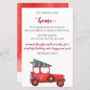 Papier Budget Arbre de Noël voiture Nous avons déménagé C