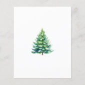 Papier Budget Arbre Noël Fête Invitation (Dos)