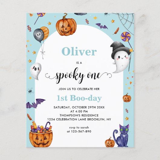 Papier BUDGET Arc Bleu Éffrayant Un 1er anniversaire d'Ha (Devant)