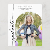 Papier Budget Arch Graduate Photo Graduate Faire-part (Devant)