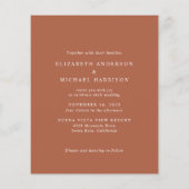 Papier Budget Arch Photo Faire-part de mariage en terre c (Dos)