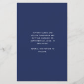 Papier Budget Arch Photo Marine Bleu Enregistrer la date (Dos)