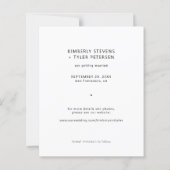 Papier Budget arch photo modern wedding save the date (Dos)