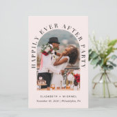 Papier Budget Arch Photo rose Mariage Invitation de récep (Debout devant)