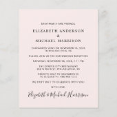 Papier Budget Arch Photo rose Mariage Invitation de récep (Dos)