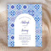 Papier Budget Arch Portugais Carrelage Bleu Invite Mariag