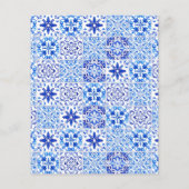 Papier Budget Arch Portugais Carrelage Bleu Invite Mariag (Dos)