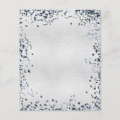 Papier Budget argent bleu marine faire-part de mariage (Dos)