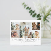 Papier BUDGET Argent Joyeux Noël Coeur Script 5 Photo (Debout devant)