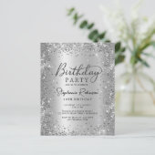 Papier Budget Argent Parties scintillant métal 10e annive (Debout devant)