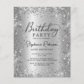 Papier Budget Argent Parties scintillant métal 60e annive (Devant)