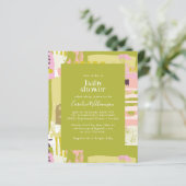 Papier Budget Art Abstrait Lime Green Mette Baby shower (Debout devant)