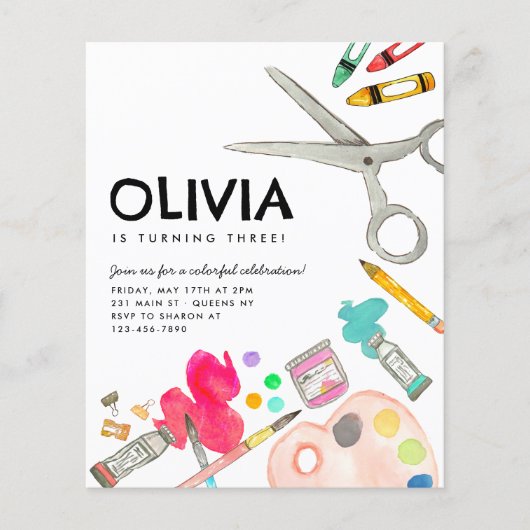 Papier Budget Art Artiste Peinture de fête de peinture An (Devant)