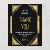 Papier Budget Art déco 70e anniversaire Gold Merci noir (Devant)