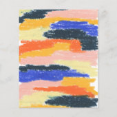 Papier Budget Artsy Abstrait Blue Fun Faire-part de maria (Dos)