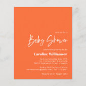 Papier Budget Artsy Abstrait Botanical Orange Baby shower (Devant)
